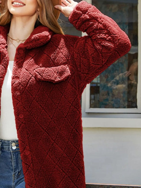 'Elowen' Thermal Fleece Coat - Celes Fashion